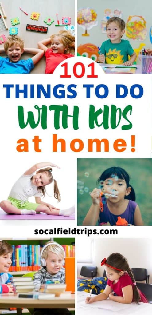 Check out this list of 101 things to do at home with kids during the Coronavirus including learning activities, online programs, crafts, games and more.
