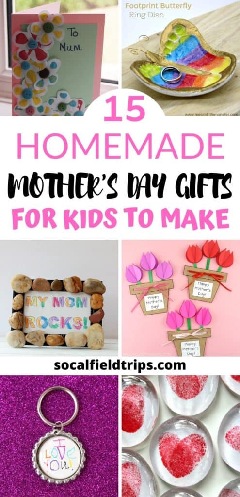 Nothing says "I love you!" more than a homemade Mother's Day Card.   It makes her feel appreciated to know that you added an extra personal touch just for her.  So if you’re ready to get crafty with homemade Mother’s Day gifts, check out this list of 15 Homemade Mother's Day Gifts For Kids To Make!