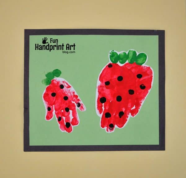 Strawberry Handprint Craft For Kids