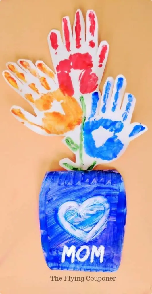 Mother's Day Painted Rock Craft with Fingerprint Art - Projects