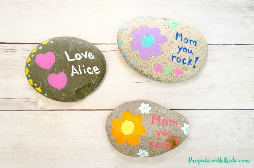 Mother's Day Painted Rock Craft
