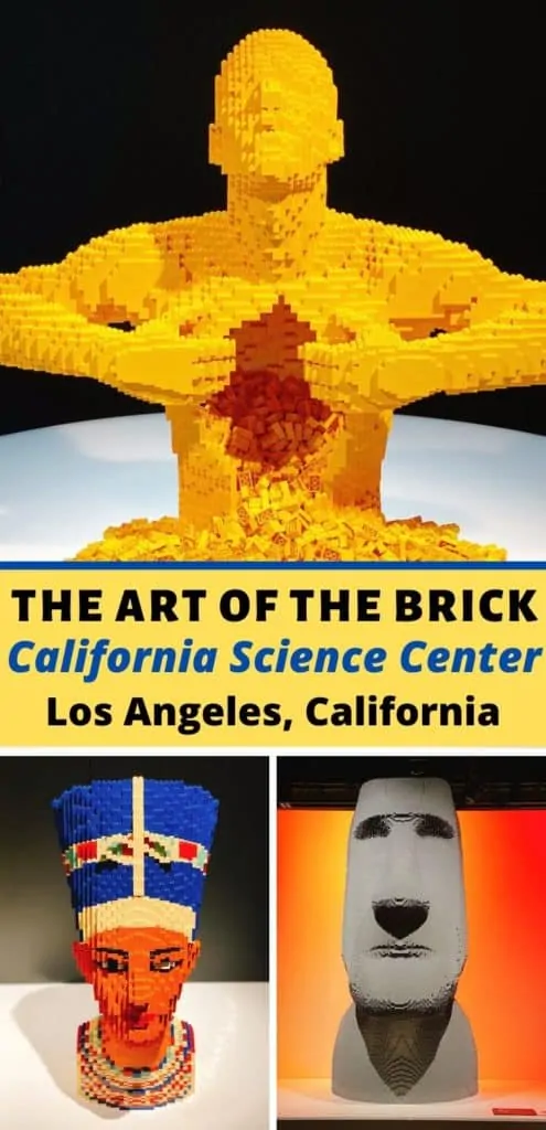 Hailed as the world&rsquo;s largest display of LEGO art, The Art of the Brick at the California Science Center in Los Angeles consists of one million LEGO bricks transformed into more than 100 sculptures. #lego #legos #artofthebrick #travel #familytravel #california #la #losangeles