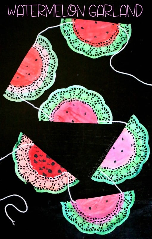 Watermelon Garland Craft For Kids