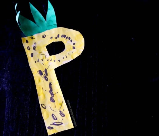 Letter P Pineapple Craft