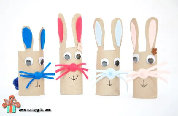 How to make an easter bunny out of a toilet paper roll