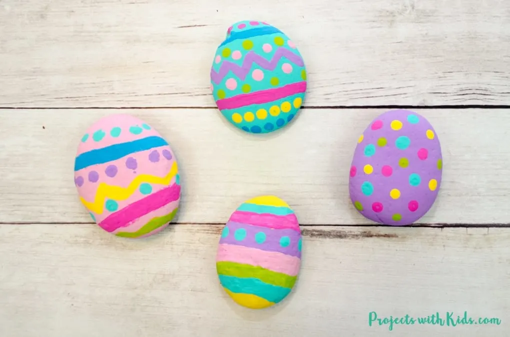 Easy Easter Egg Rock Painting Craft For Preschoolers