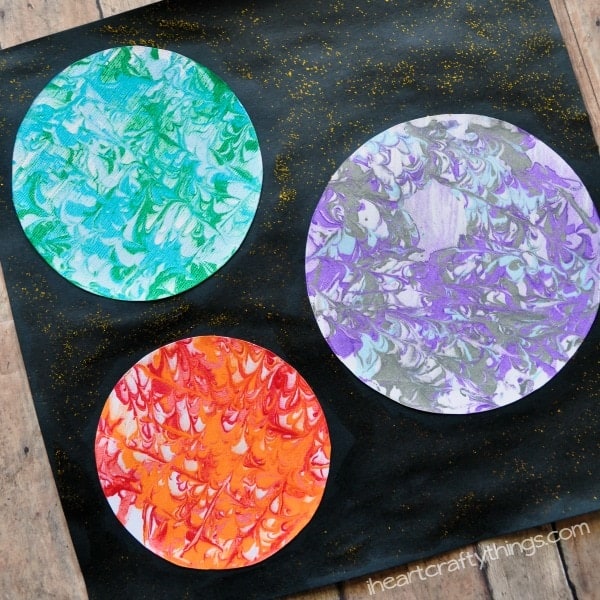 Marbled Planets Craft For Kids