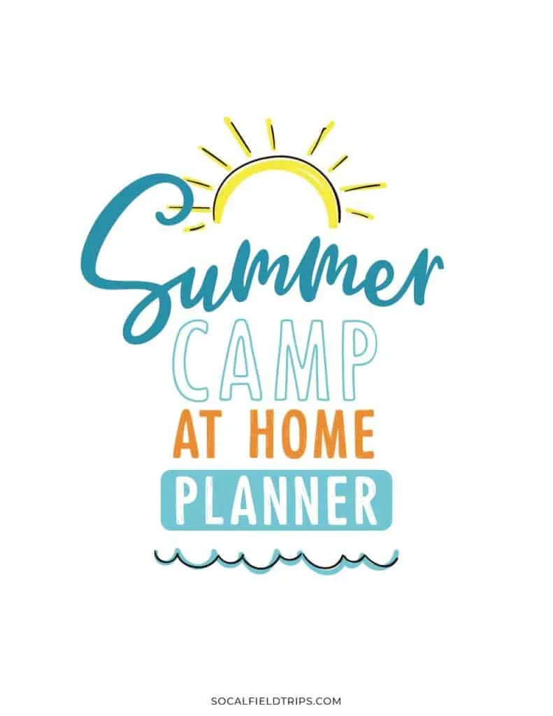 Summer Camp at home free planner for families