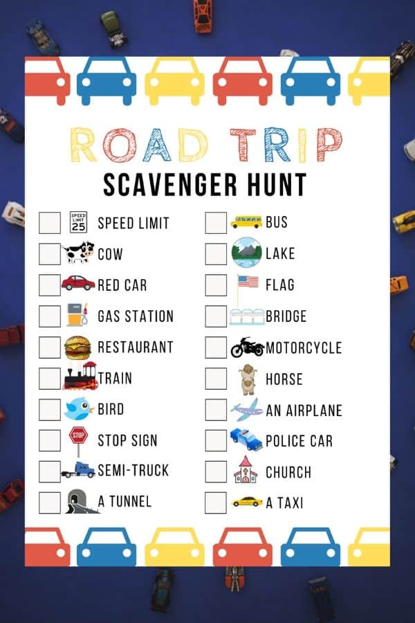 Free Road Trip Scavenger Hunt Game For Kids - SoCal Field Trips