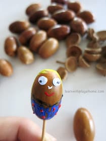Easy and cute acorn craft for kids