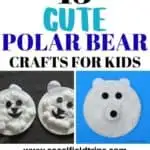Your kids are going to love learning all about the arctic and polar bears when they work on these crafts!  Yes, using your imagination is part of the learning process, but there is so much more you can teach them.  These 13 cute polar bear crafts for kids are a wonderful way to open the doors to various conversations about this amazing bear.