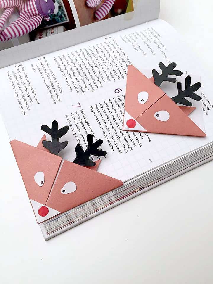 Reindeer Bookmark Craft for preschool