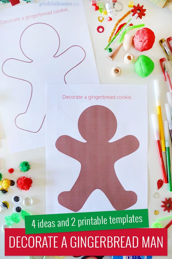 Decorate a Gingerbread Man Free Printable