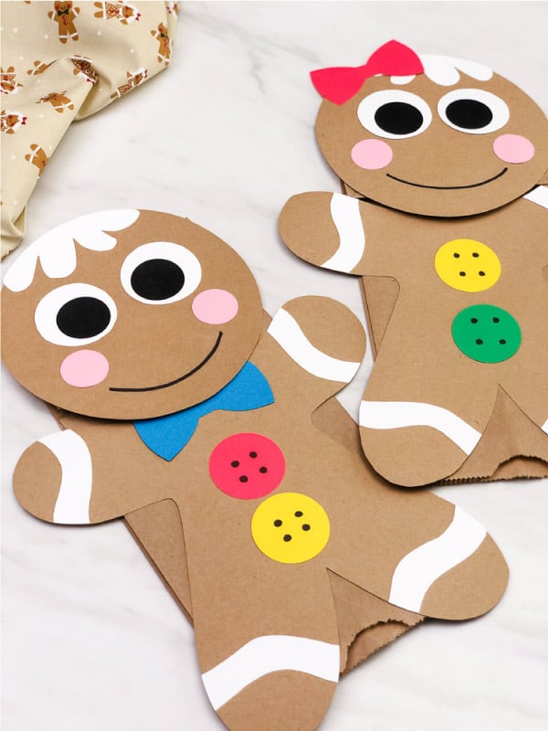 Gingerbread Man Paper Bag Puppet Craft