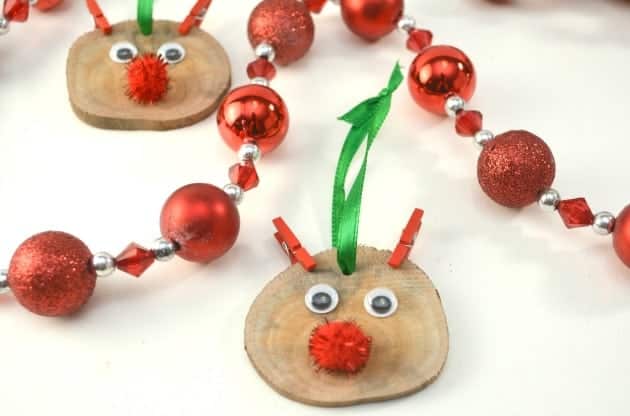 Rudolph the reindeer wood craft for preschool