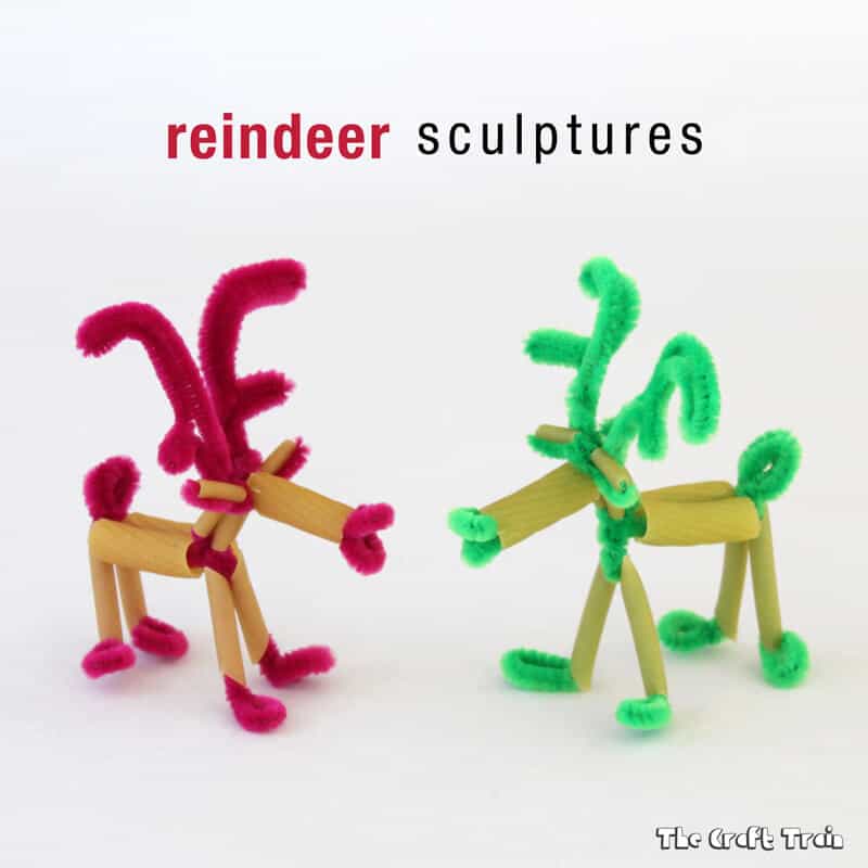 Reindeer pasta sculptures