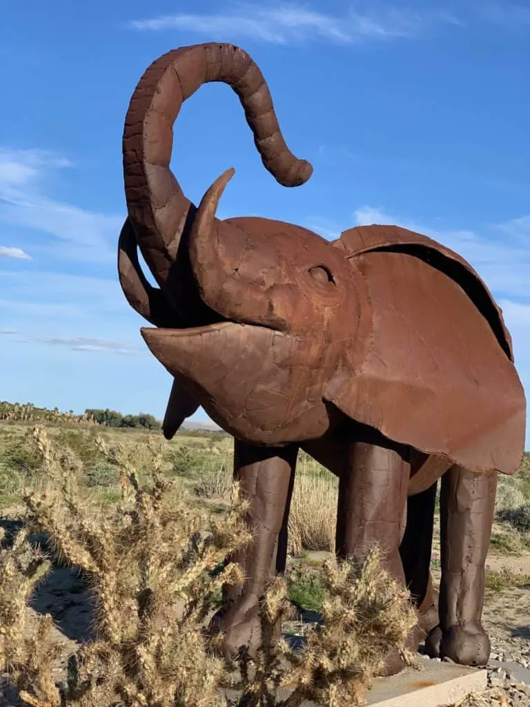 The Mammoth Metal Sculpture Anza Borrego Desert