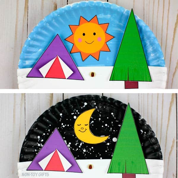 Paper plate camping craft