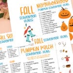 With the changing of the seasons, come opportunities to explore outside and take nature walks with your kids. And we have the most complete free fall scavenger hunt printables for the season!